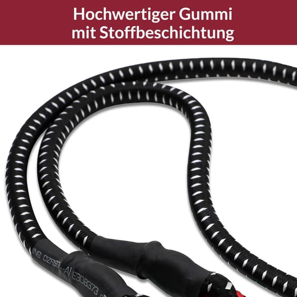 Bungee-lina med karbinhake, 100 cm x 10 mm, 2-pack