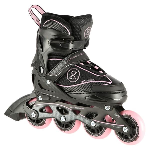In-line skøjter, sort-pink, størrelse M (35-38)