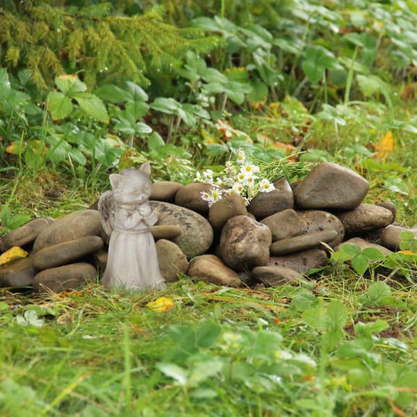 Katte engle statue