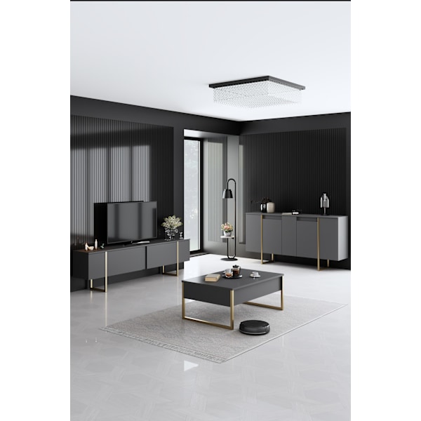 Console Luxe - antracit, guld