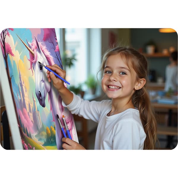 Maleri efter tal 40x50 cm Massido Unicorn