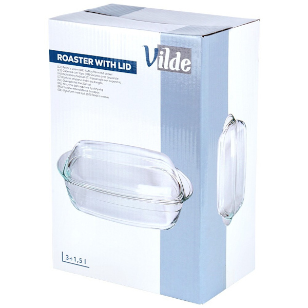 Rektangulær ovnform i slidstærkt ovnfast glas