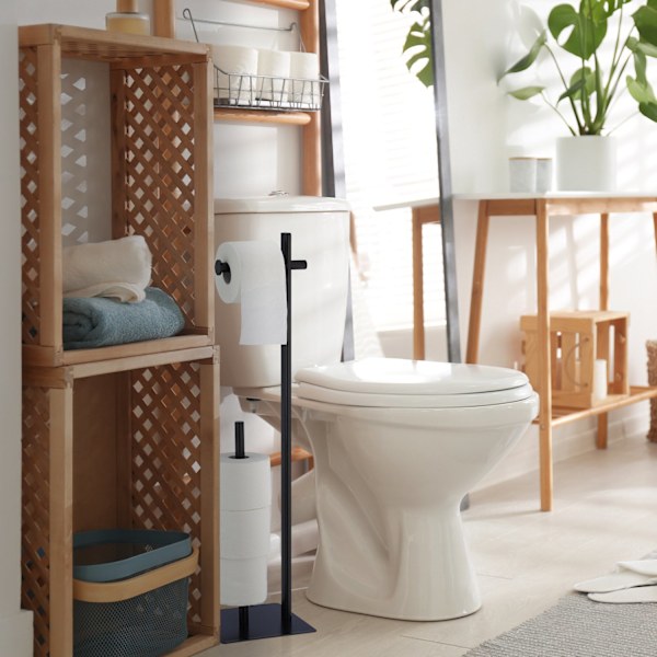 Sort toiletpapirholder