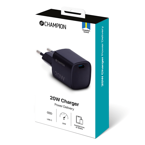 Oplader 20W PD Sort