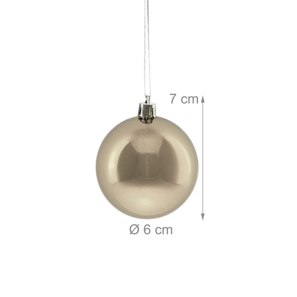 Set med 100 glänsande julgranskulor