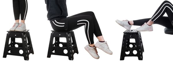 Foldetaburet sort og hvid 39cm