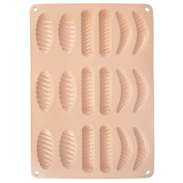 Silikoneform til småkager og praline, beige, 33x24,5x1 cm