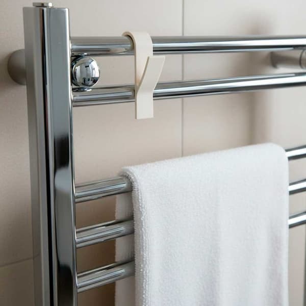 Badeværelsesradiatorophæng, cremefarvet finish