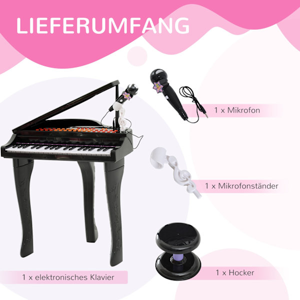 Taburet, Musikinstrument Til Børn, Sort