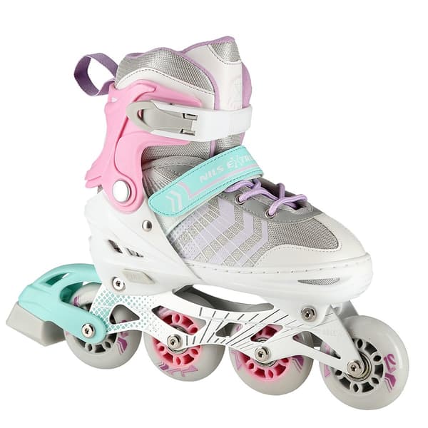 4-i-1 Pink Inline & skøjter, størrelse L (39-43)