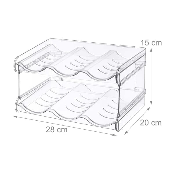 Stapelbart modulärt flaskställ – Expanderbar, transparent design