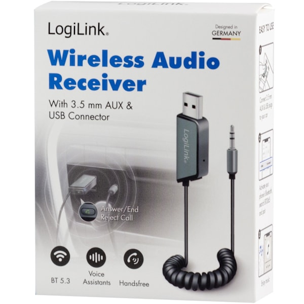 Bluetooth modtager og håndfri AUX 3,5 mm BT5.3