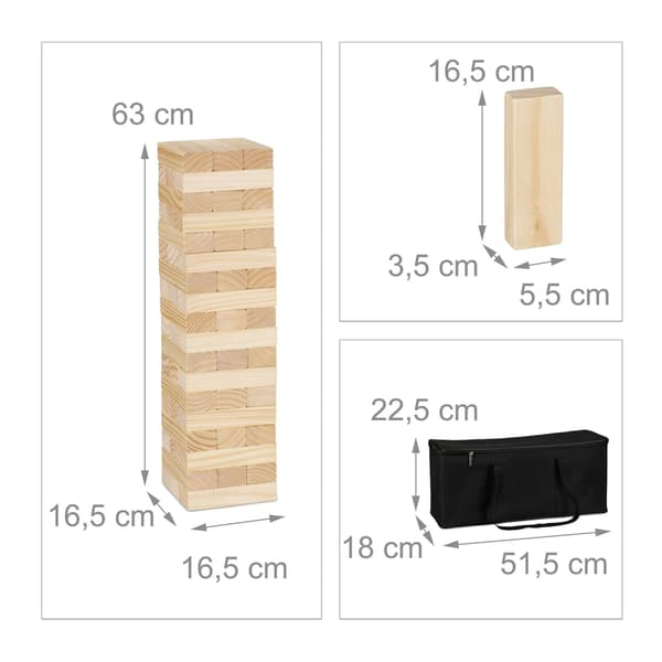 XL Wabble Tower Wood