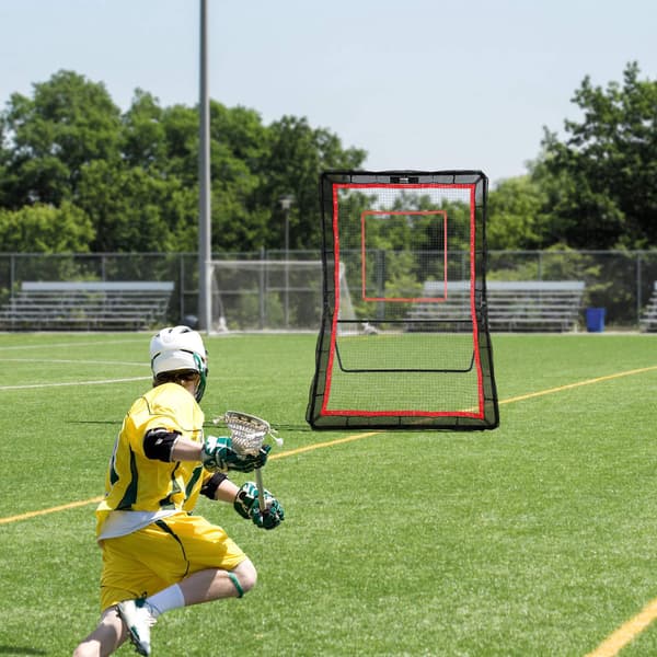 Lacrosse-reboundernät 1,5x2,1 m, justerbart vinkelmål