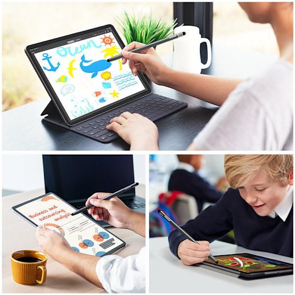 Passiv penna för smartphone, surfplatta, svart