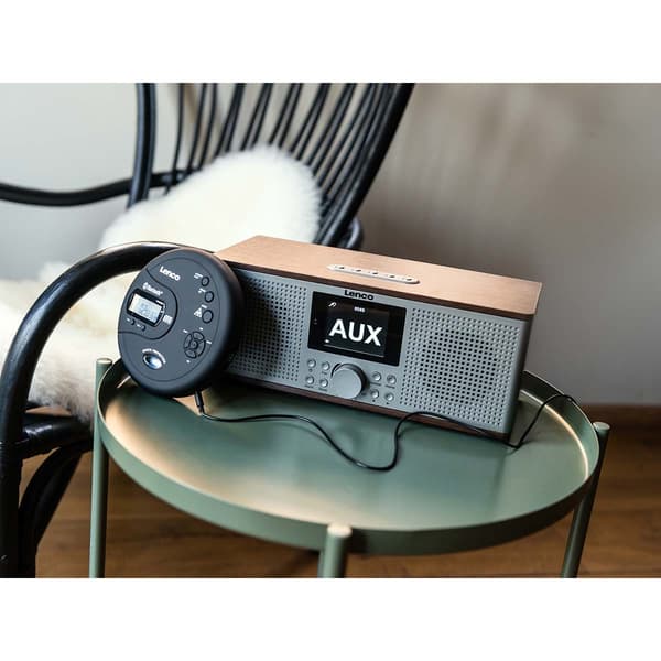 Bærbar Bluetooth® CD-MP3-afspiller med antishock Sort