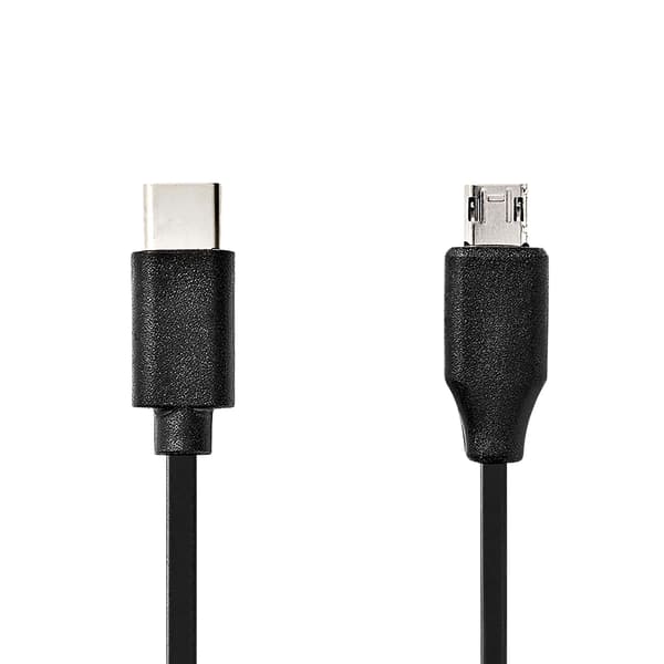 USB-kabel | USB 2.0 | USB-C™ Han | USB Micro-B han | 60 W | 480 Mbps | Nikkelplateret | 1.00 m | Runde | PVC | Sort | Label
