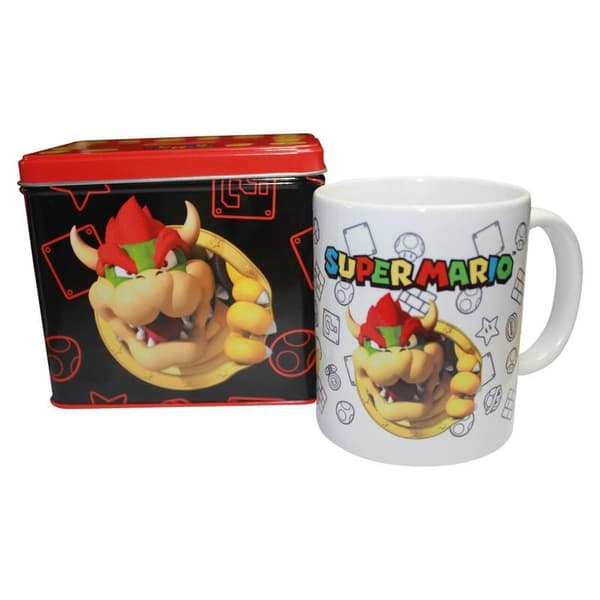 Nintendo Super Mario Bros Bowser krus + penge æske sæt
