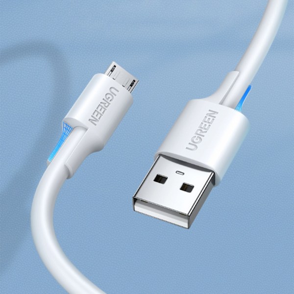 PVC kabel USB0-A - microUSB 480 Mb/s 1,5m hvid