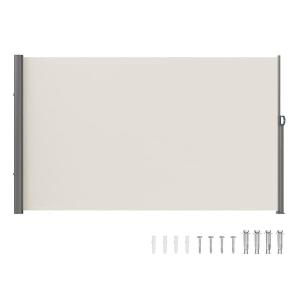 Utfällbar sidomarkis 63x118 tum, vattentät UV30+ beige