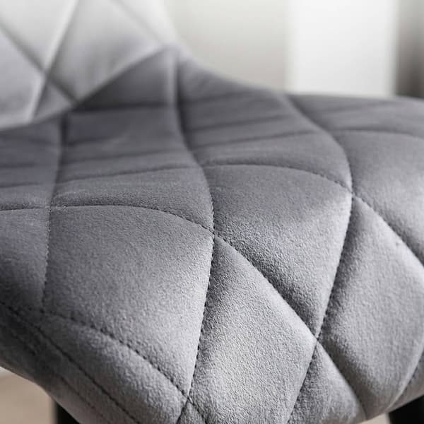 Grå sammetsmatstolar, set om 4 – Modern klädd
