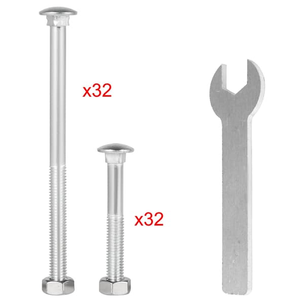 Hörnkonsoler för arbetsbänk, 8-pack 4 mm galvaniserat stål
