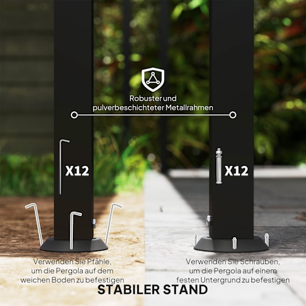 Påbygningspavillon pergola med tag, vandafvisende pavillontag, fritstående havepavillon terrassepavillon overdækning solafskærmning til terrassehave c