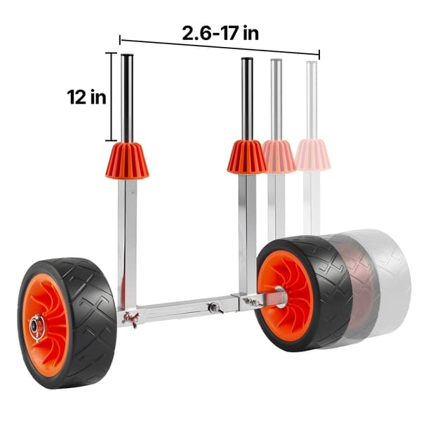 Kajakvogn, kapacitet 112 kg, 18 cm solide dæk