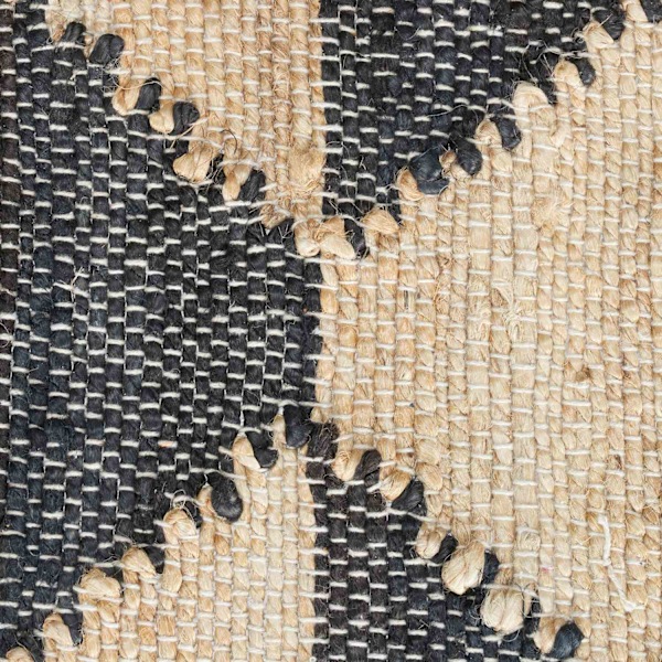 Mønstret jute tæppe 70 x 140 cm