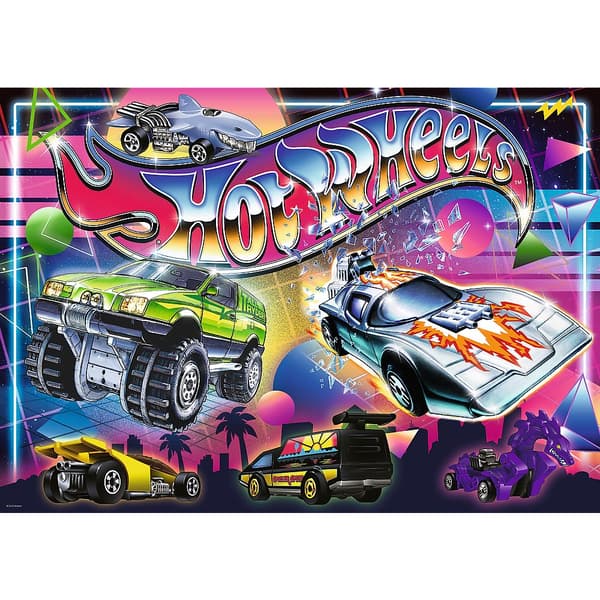 Hot Wheels-pussel, 500 bitar, 48x34 cm