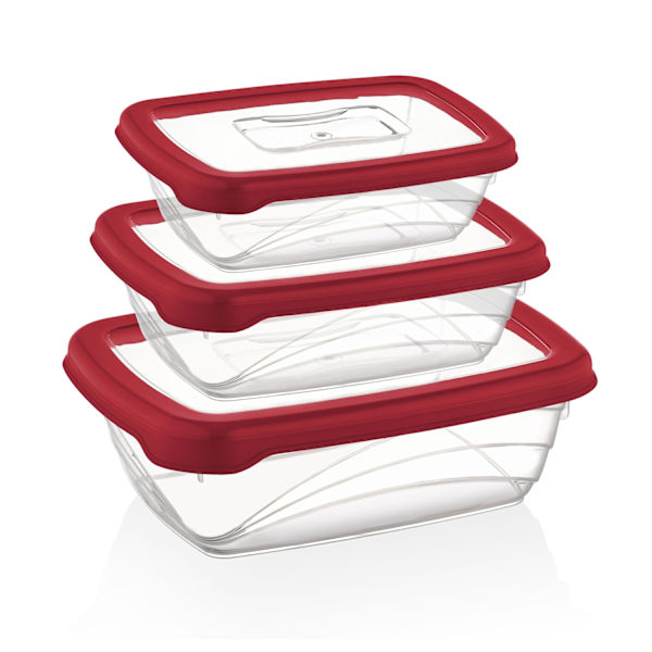 Herzberg Bio Saver Box-sæt med 3 dele rød