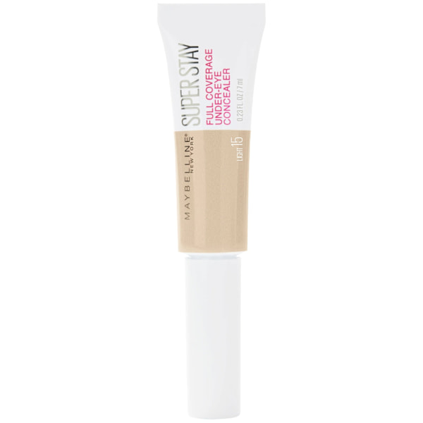 Maybelline, SuperStay Full Coverage, Cream Concealer, 15, Beige Light, 6 ml