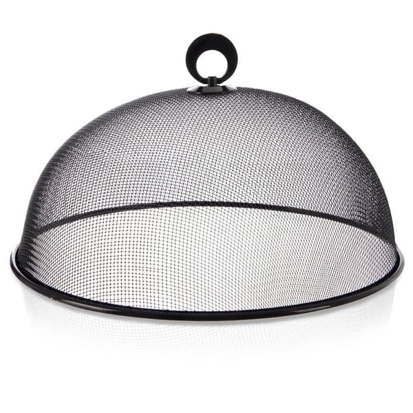 Svart matlock i metallnät, 30 cm diameter