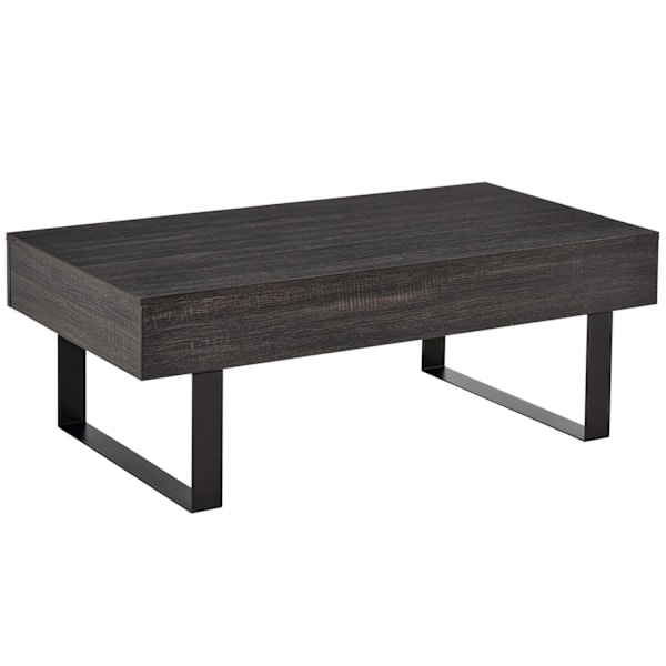 Sofabord Sidebord Med Skuffe & Hylder, Robust Stålstel, Nem Montering, Sofabord