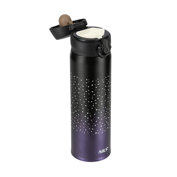 Violett termisk kopp, isolerad, läckagesäker, 11 oz