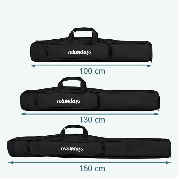 Fiskestangstaske, 5 rum, 100 cm, sort