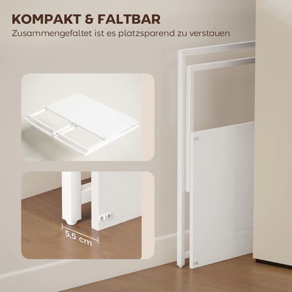Sammenklappeligt computerbord med skærmstativ, 100 x 48 cm