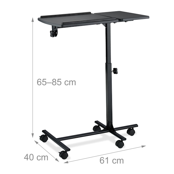 Höjdjusterbart laptopbord med hjul