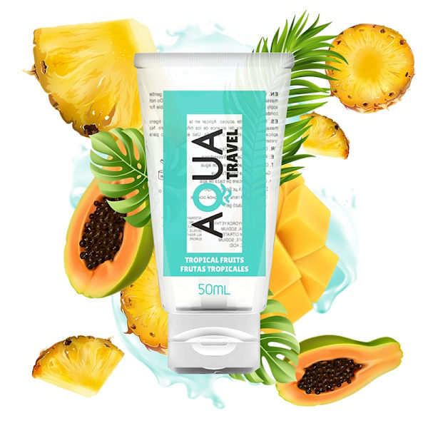 Aqua Travel - Flavor Vattenbaserat smörjmedel tropiska frukter - 50 Ml
