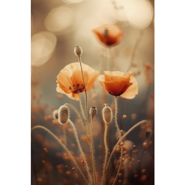 Poppy In Morning Sun - 70x100 cm