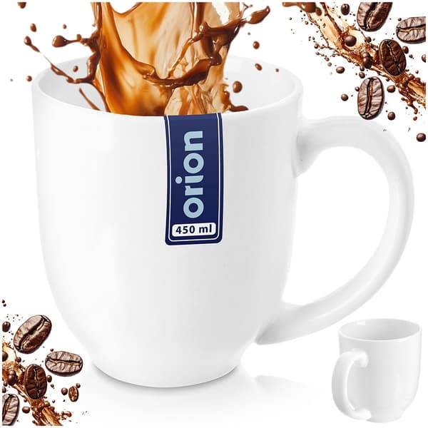 MONA valkoinen posliinimuki 450 ml