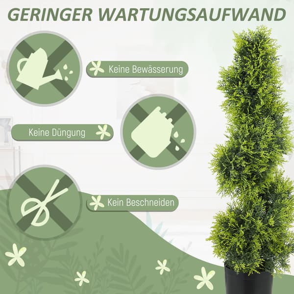 Kunstigt spiral topiary træ, 90 cm, UV-resistent