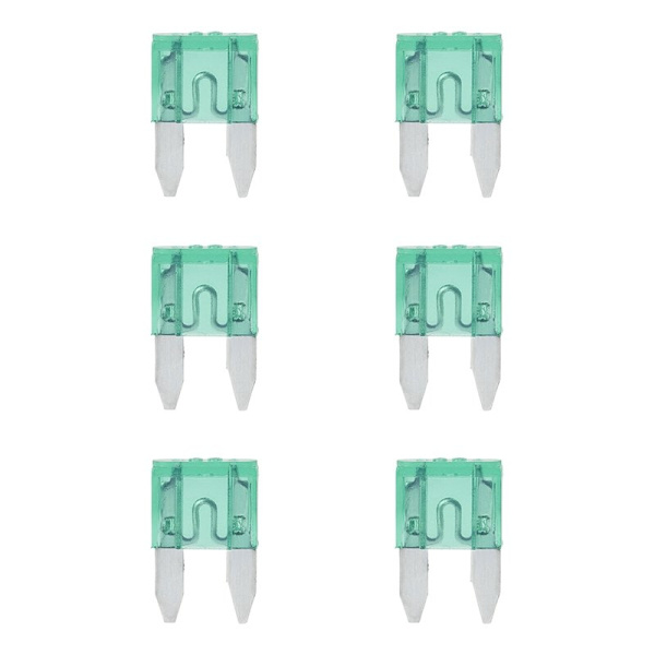 Teräsulakkeet mini 30A vihreä 6 kpl läpipainopakkauksessa