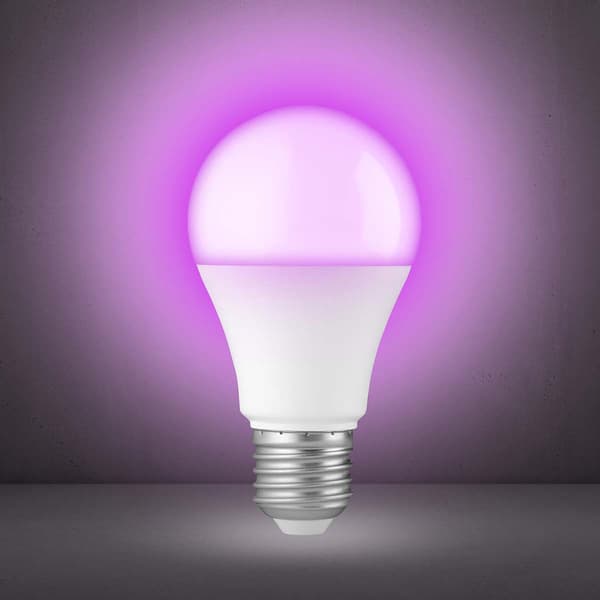 Smart Wi-Fi LED-pære, E27 9W, 16 millioner farver, dæmpbar