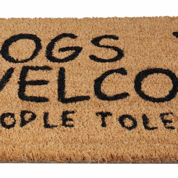 Dørmåtte kokosfiber Hunde Velkommen
