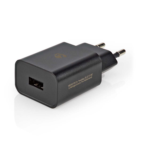 Väggladdare | 12 W | Snabbladdnings funktion | 1x 2.4 A A | Antal utgångar: 1 | USB-A | Utan kabel | Single Voltage Output