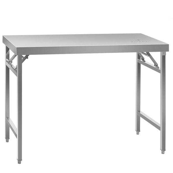 Sammenklappeligt arbejdsbord i rustfrit stål 120 x 60 cm op til 120 kg Royal Catering RCAT-120K