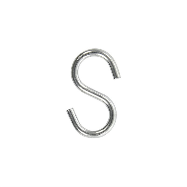 S koukku Ø4mm 4,4x2,1cm 6 kpl läpipainopakkauksessa