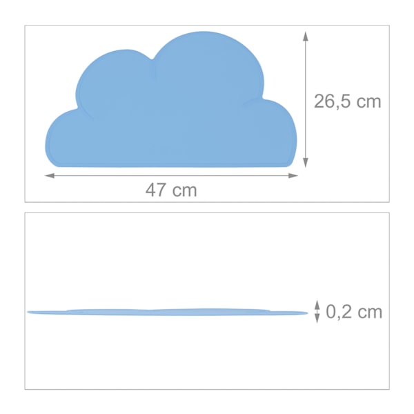 Placemats för barn i form av moln