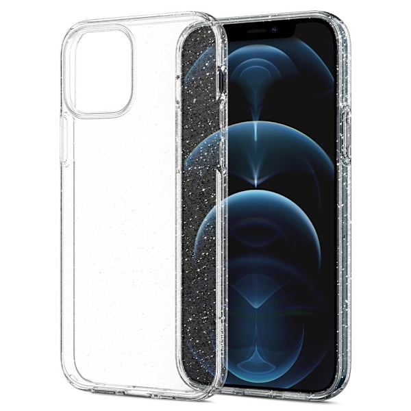 Spigen Liquid Crystal Glitter Cover til iPhone 12/12 Pro - Crystal Quartz